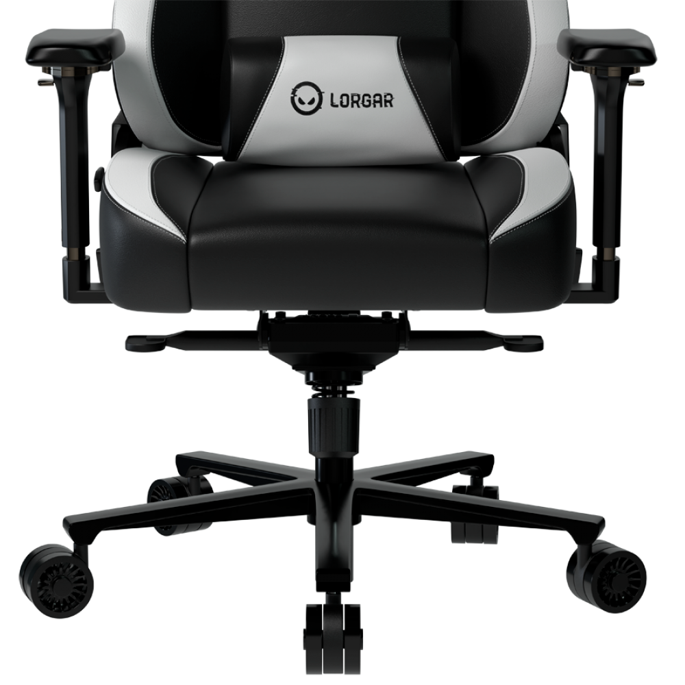Fotel gamingowy ergonomiczny czarno biały Lorgar Base 311