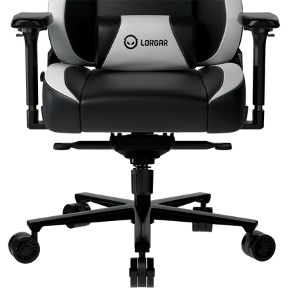 Fotel gamingowy ergonomiczny czarno biały Lorgar Base 311