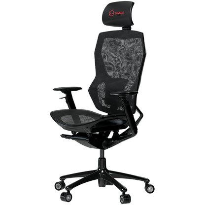 Lorgar 855 Black Ergonomic Gaming Chair with Pillows
