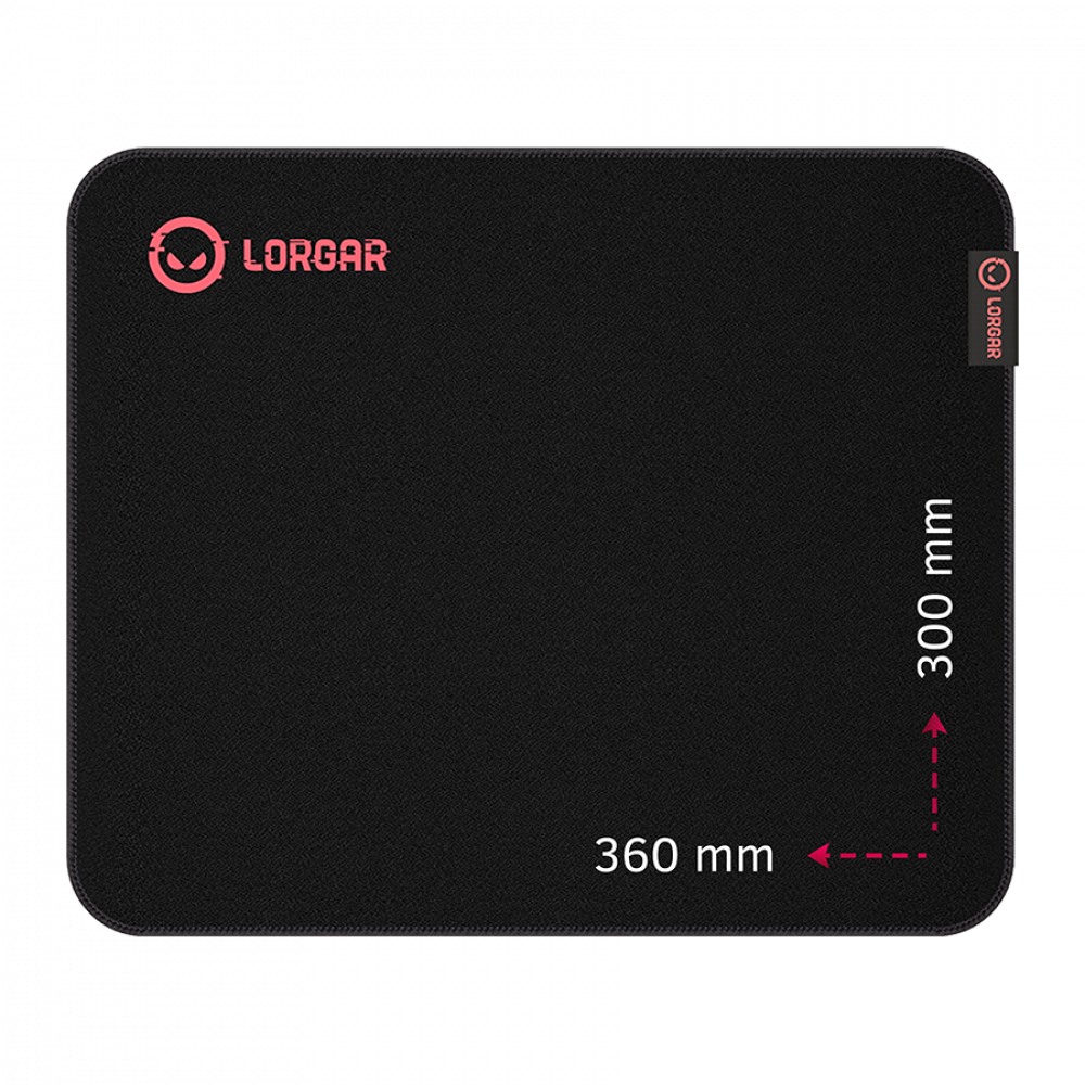 Lorgar Main 323 Large Black Gaming Desk Mat