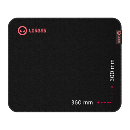 Lorgar Main 323 Large Black Gaming Desk Mat