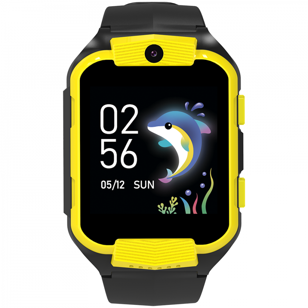 Smartwatch 4G für Kinder mit Kamera und Musik Canyon KW 41 Gelb Schwarz