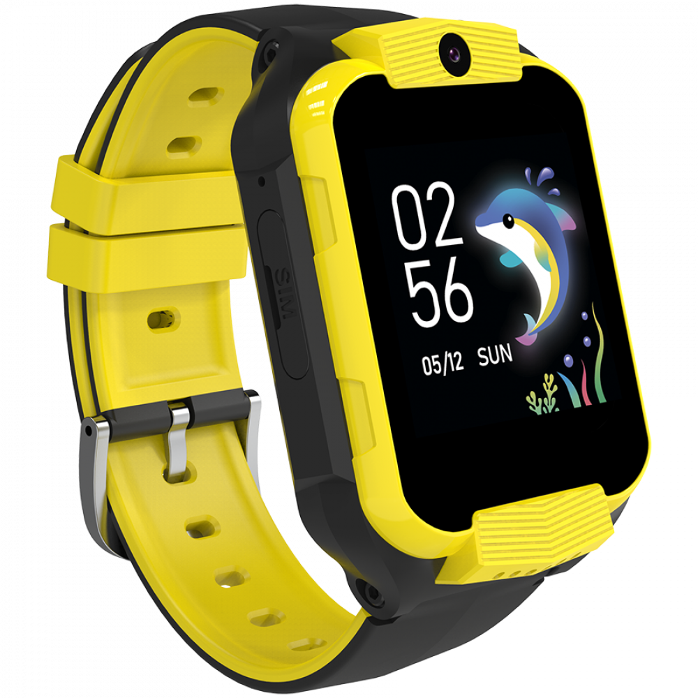 Smartwatch 4G für Kinder mit Kamera und Musik Canyon KW 41 Gelb Schwarz