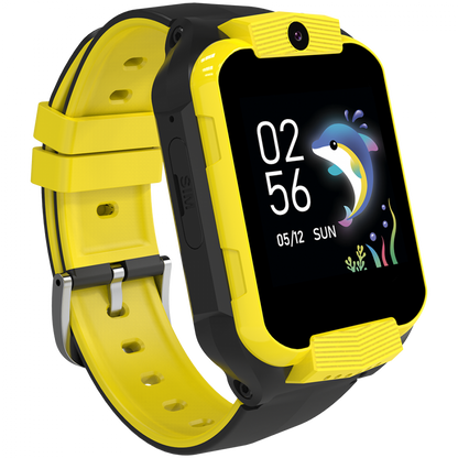 Smartwatch 4G für Kinder mit Kamera und Musik Canyon KW 41 Gelb Schwarz