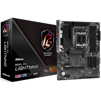 ASROCK B650 PG Lightning Mainboard für AMD Ryzen 7000 DDR5 6400 MHz ATX