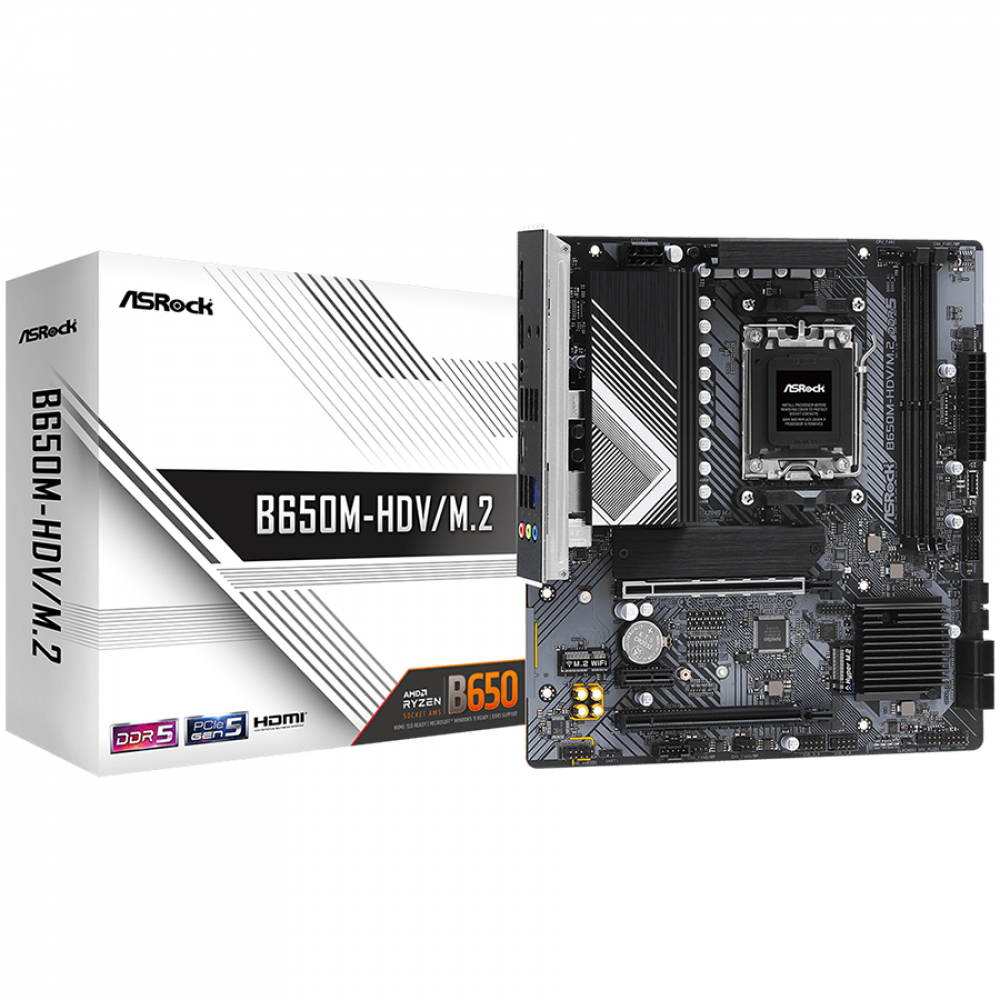 ASROCK B650M HDV/M.2 AM5 DDR5 Micro ATX Mainboard