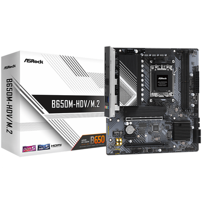 ASROCK B650M HDV/M.2 AM5 DDR5 Micro ATX Mainboard