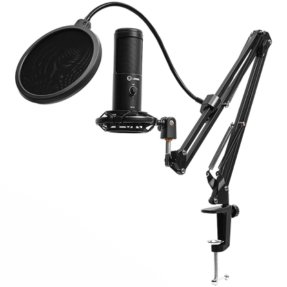 USB-Gaming-Mikrofon Lorgar Voicer 931 schwarz mit Ständer