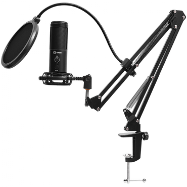 USB-Gaming-Mikrofon Lorgar Voicer 931 schwarz mit Ständer