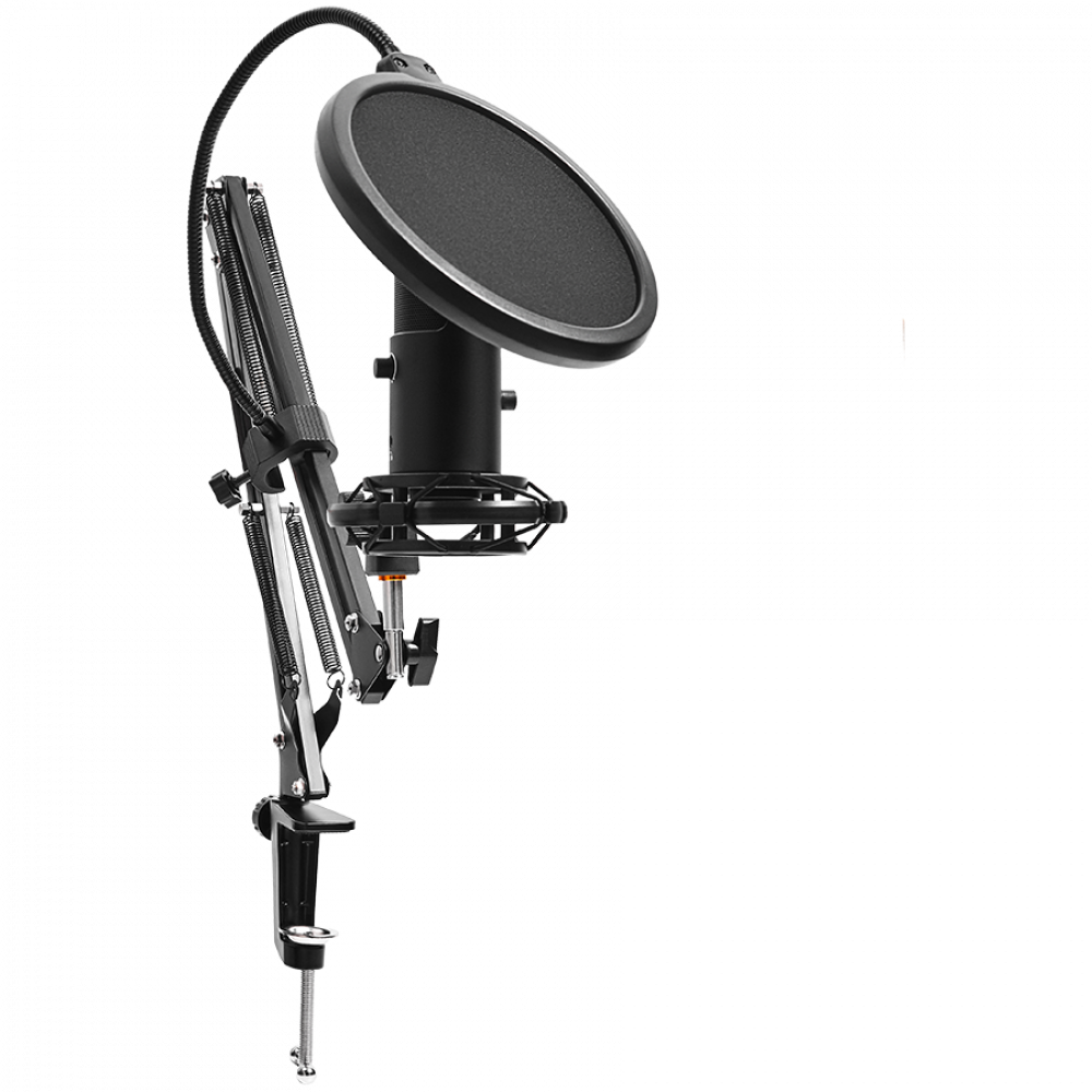 USB-Gaming-Mikrofon Lorgar Voicer 931 schwarz mit Ständer