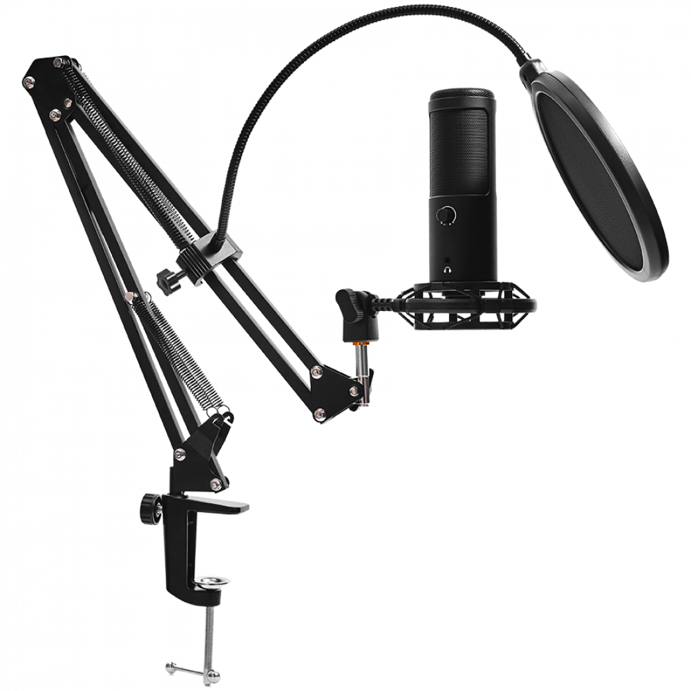 USB-Gaming-Mikrofon Lorgar Voicer 931 schwarz mit Ständer