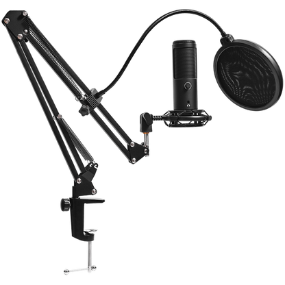 USB-Gaming-Mikrofon Lorgar Voicer 931 schwarz mit Ständer