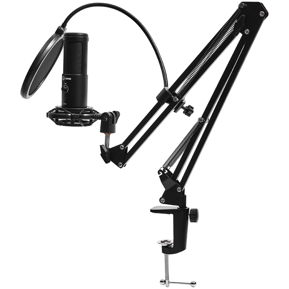 USB-Gaming-Mikrofon Lorgar Voicer 931 schwarz mit Ständer