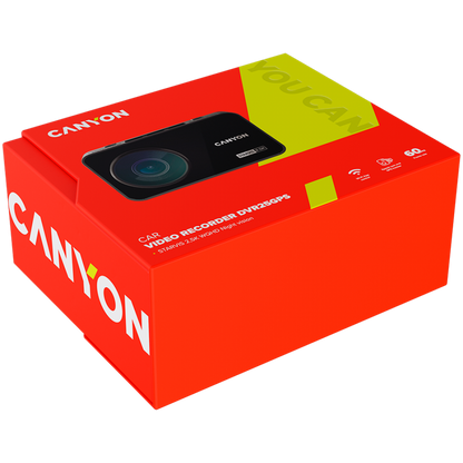 DVR 2.5K 1440p Wi-Fi GPS Dashcam Canyon DVR25GPS schwarz