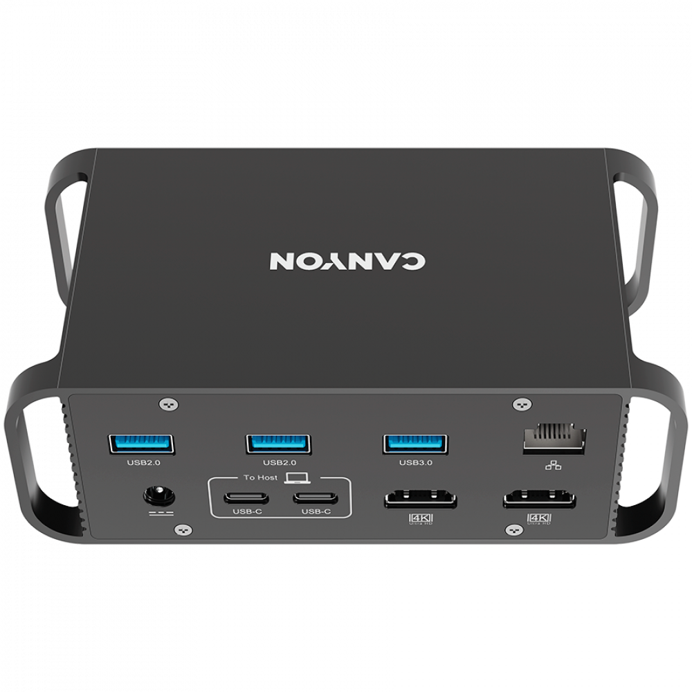 Hub USB C 14 w 1 przenośny Canyon DS 95 szary