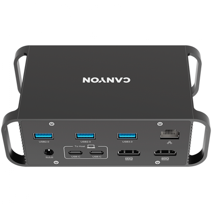 Hub USB C 14 w 1 przenośny Canyon DS 95 szary