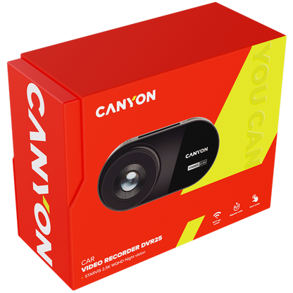 Wideorejestrator DVR 2.5K 1440p Wi-Fi Canyon DVR25 czarny