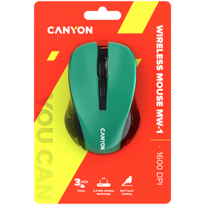 Kabellose ergonomische Maus Canyon MW 1 grün