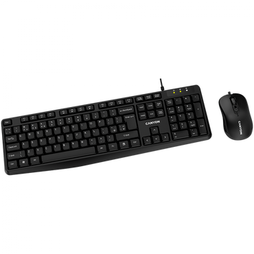 Canyon SET 1 Wired Keyboard and Mouse Set, Black