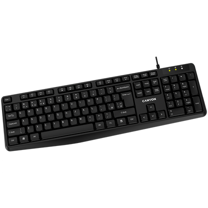 Klawiatura przewodowa UK czarna Canyon KB-1 czarny