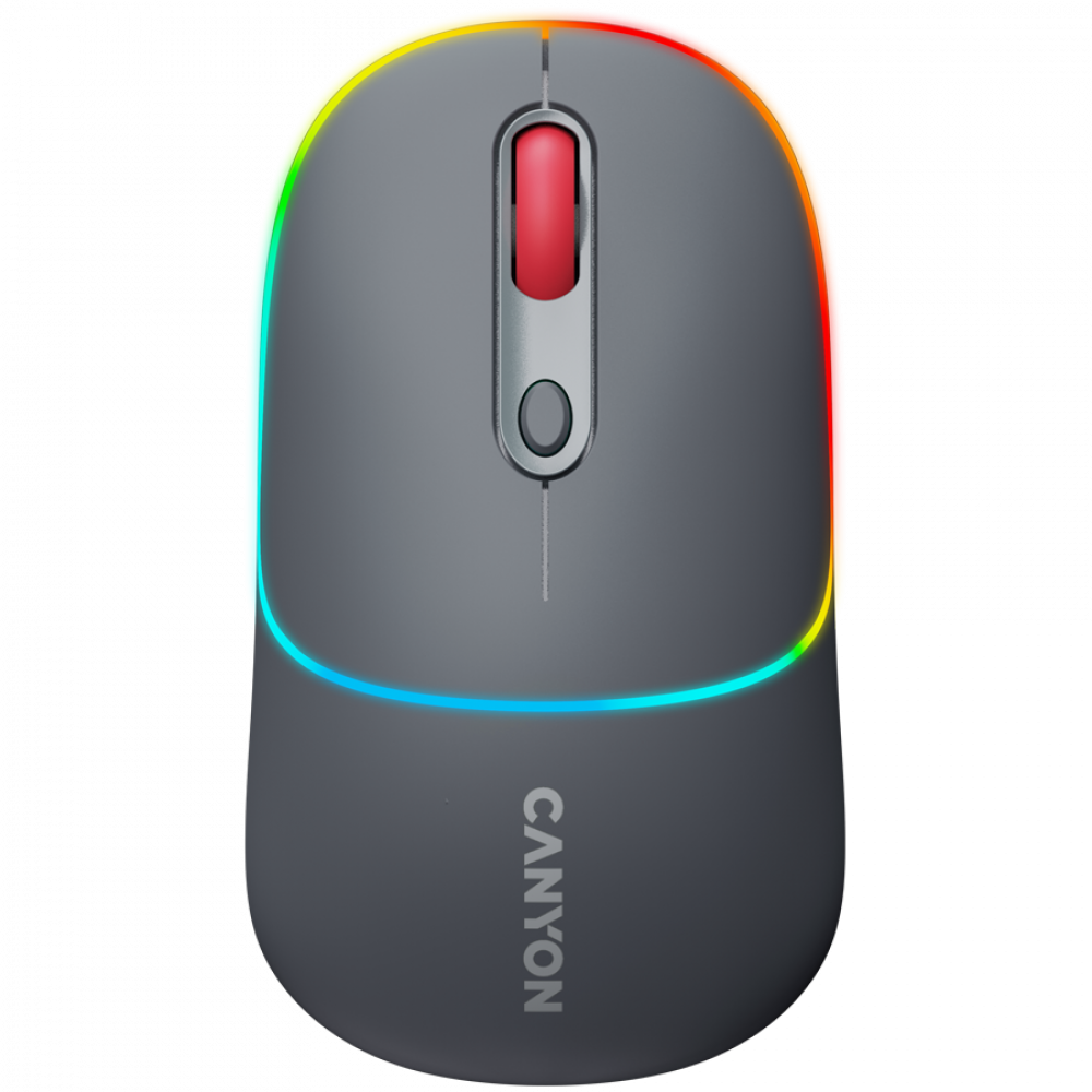 Mysz bezprzewodowa 2w1 RGB Canyon MW 22 szara