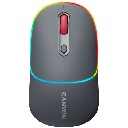 Mysz bezprzewodowa 2w1 RGB Canyon MW 22 szara