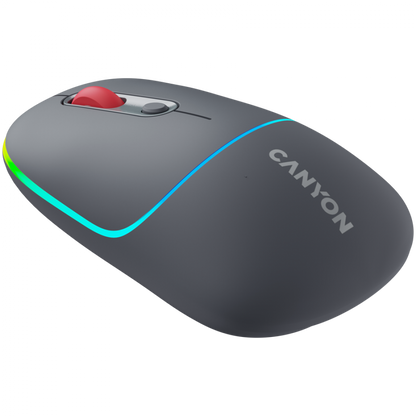 Mysz bezprzewodowa 2w1 RGB Canyon MW 22 szara