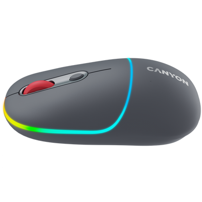 Mysz bezprzewodowa 2w1 RGB Canyon MW 22 szara