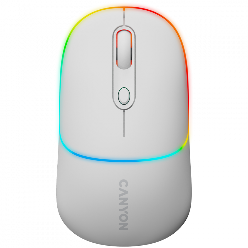 Canyon MW-22 RGB 2-in-1 Wireless Mouse, White