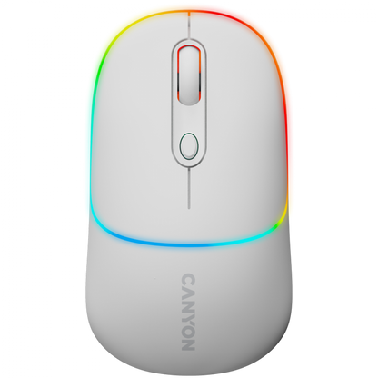 Canyon MW-22 RGB 2-in-1 Wireless Mouse, White