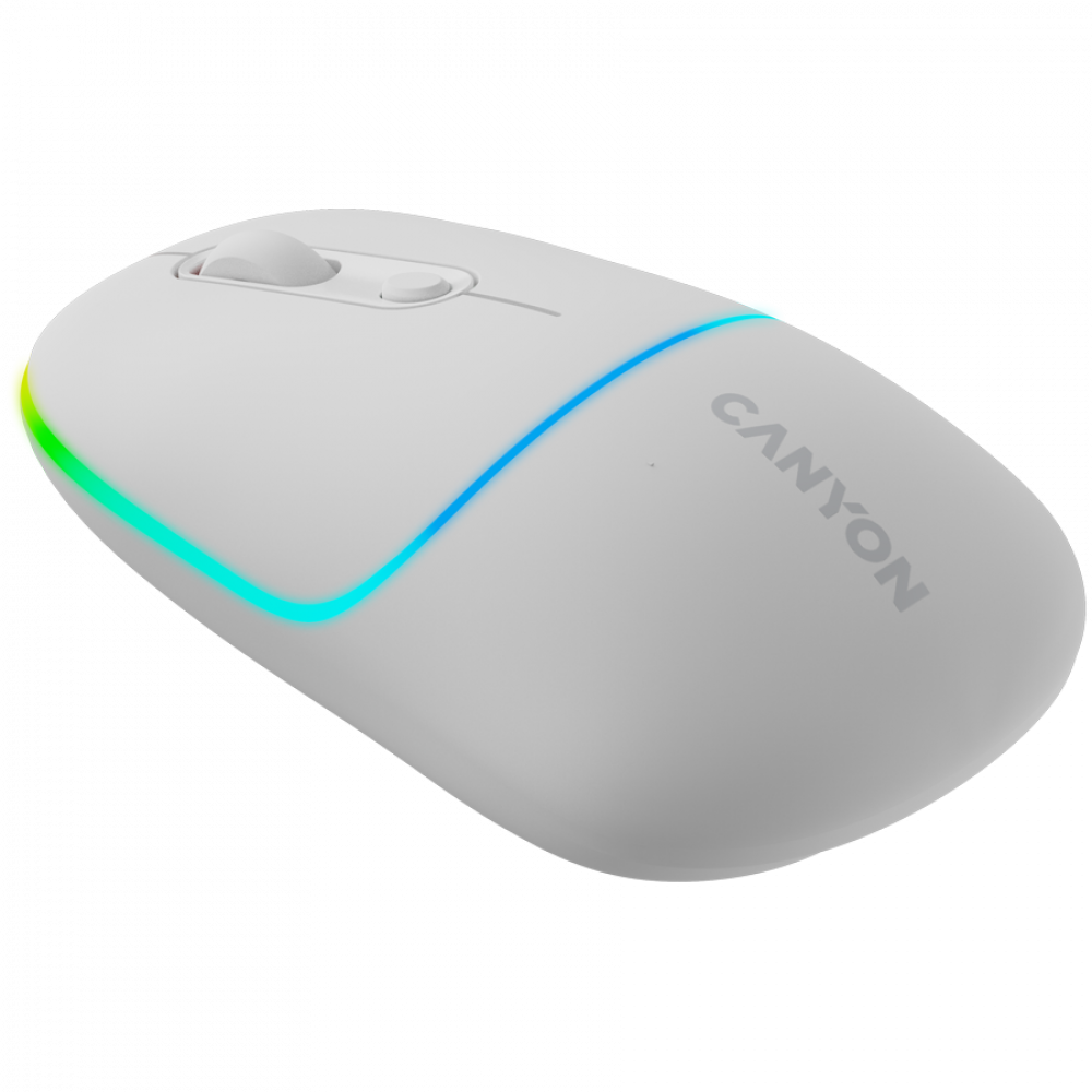 Canyon MW-22 RGB 2-in-1 Wireless Mouse, White