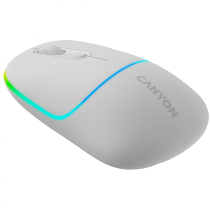 Canyon MW-22 RGB 2-in-1 Wireless Mouse, White