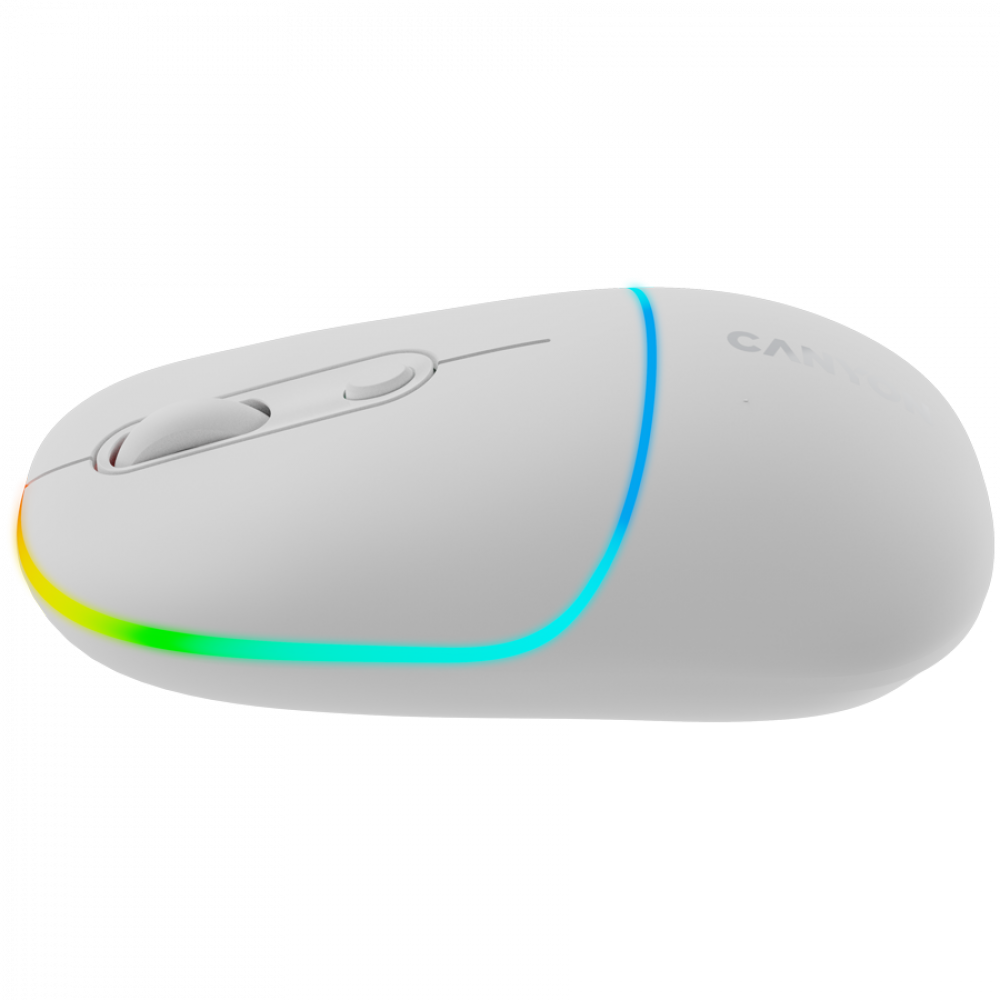 Canyon MW-22 RGB 2-in-1 Wireless Mouse, White