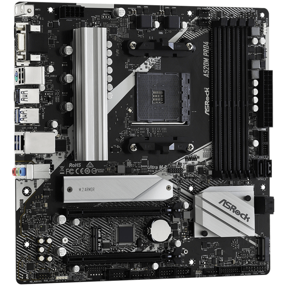 ASROCK A520M Pro4 Micro ATX Sockel AM4 Hauptplatine