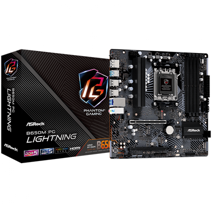 ASROCK B650M PG Lightning AMD B650 Micro ATX 7200 MHz Mainboard