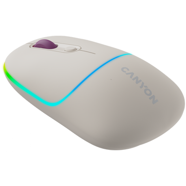 Kabellose 2-in-1-RGB-Ergonomie-Maus Canyon MW-22 beige