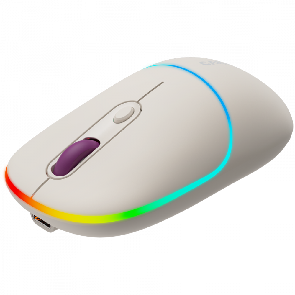Kabellose 2-in-1-RGB-Ergonomie-Maus Canyon MW-22 beige