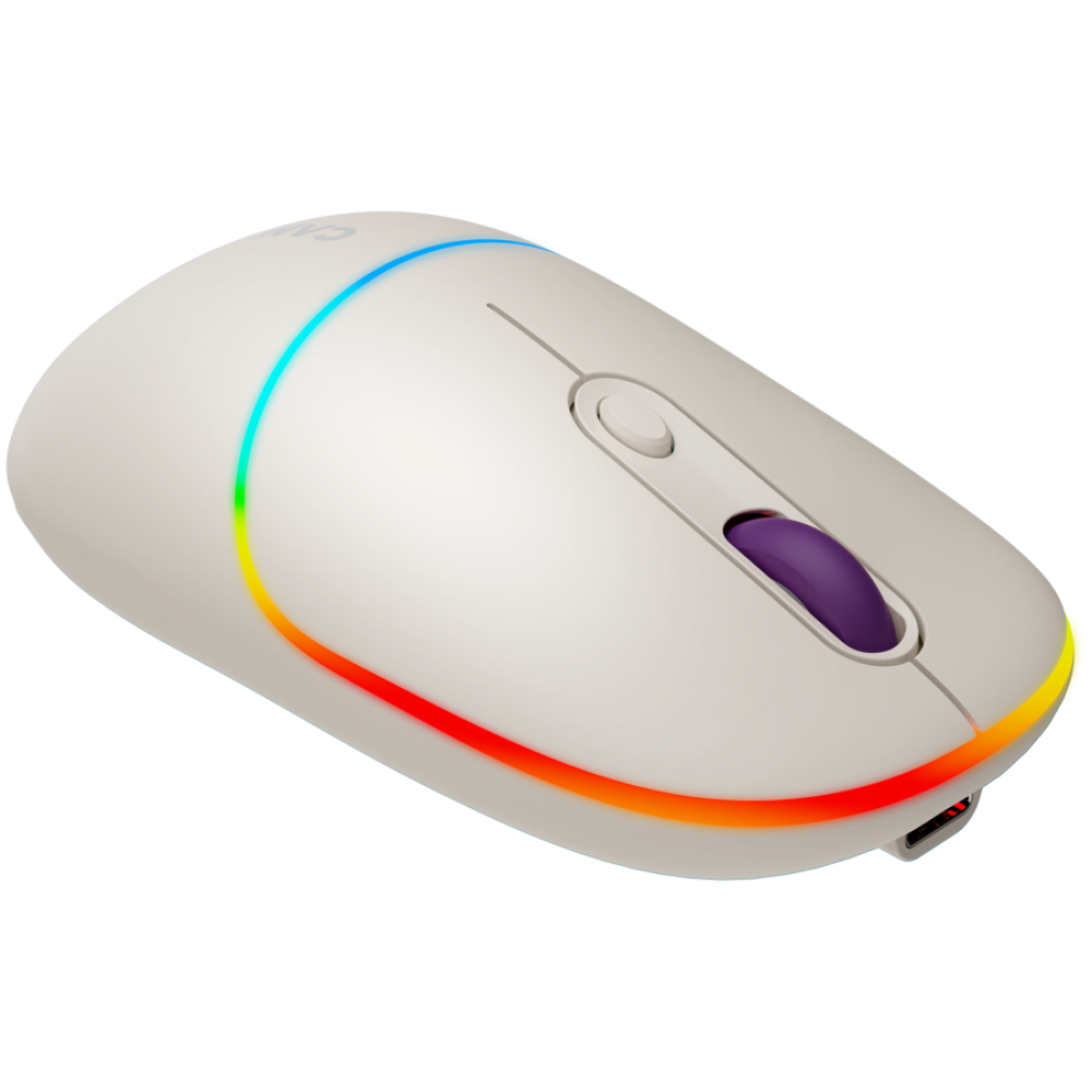 Kabellose 2-in-1-RGB-Ergonomie-Maus Canyon MW-22 beige