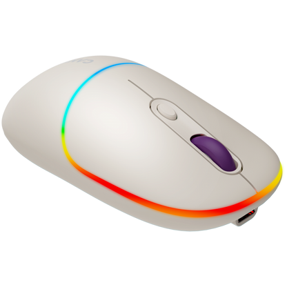 Kabellose 2-in-1-RGB-Ergonomie-Maus Canyon MW-22 beige