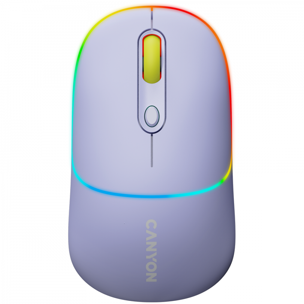 Drahtlose 2-in-1-RGB-Maus Canyon MW 22 lila