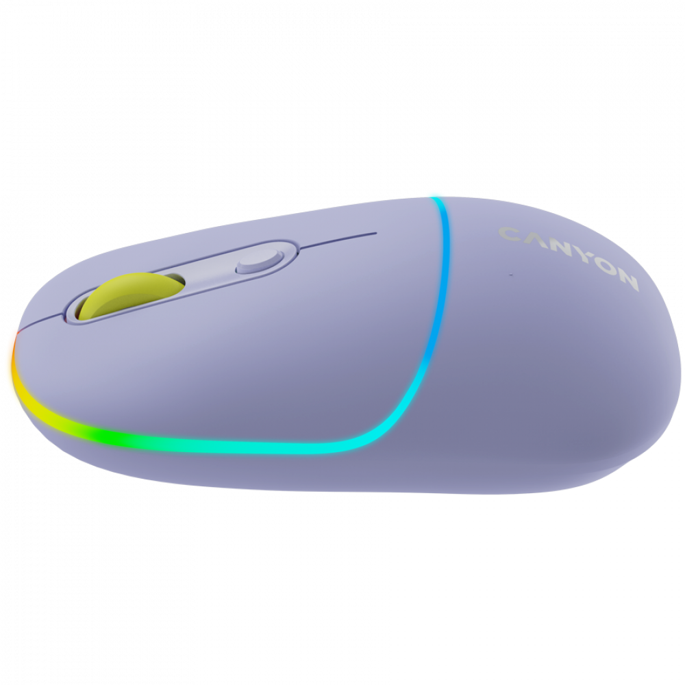 Drahtlose 2-in-1-RGB-Maus Canyon MW 22 lila