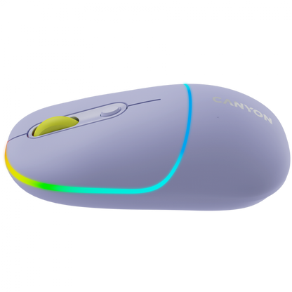 Drahtlose 2-in-1-RGB-Maus Canyon MW 22 lila