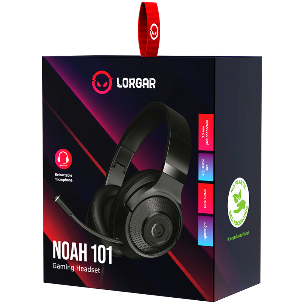 Lorgar Noah 101 Portable Gaming Headset, Schwarz