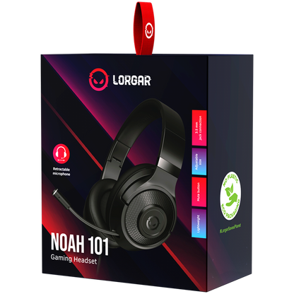 Lorgar Noah 101 Portable Gaming Headset, Schwarz