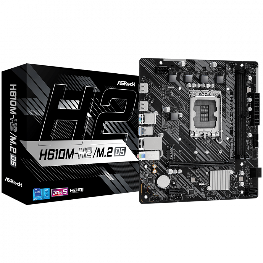 ASROCK H610M H2/M.2 D5 Micro ATX DDR5 4800MHz Mainboard