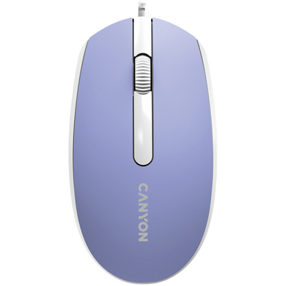 Mysz przewodowa ergonomiczna Canyon M-10 lawendowa