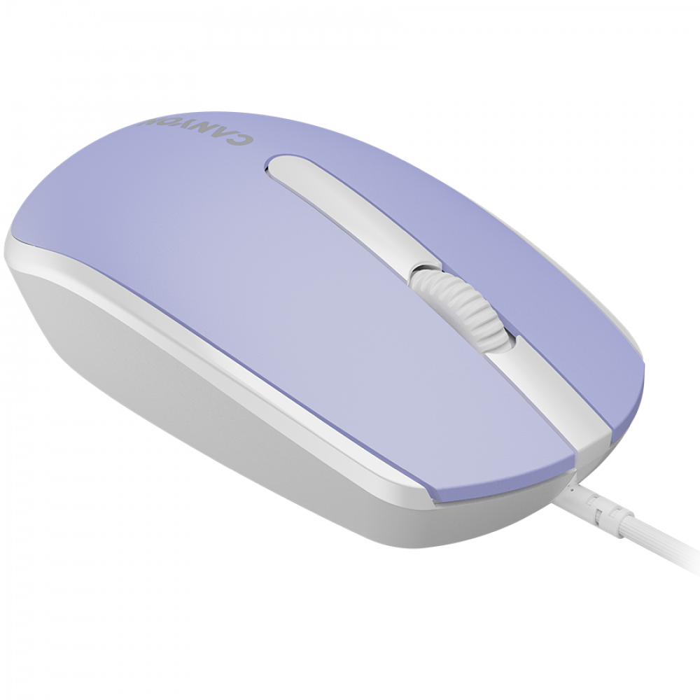 Mysz przewodowa ergonomiczna Canyon M-10 lawendowa