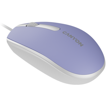 Mysz przewodowa ergonomiczna Canyon M-10 lawendowa