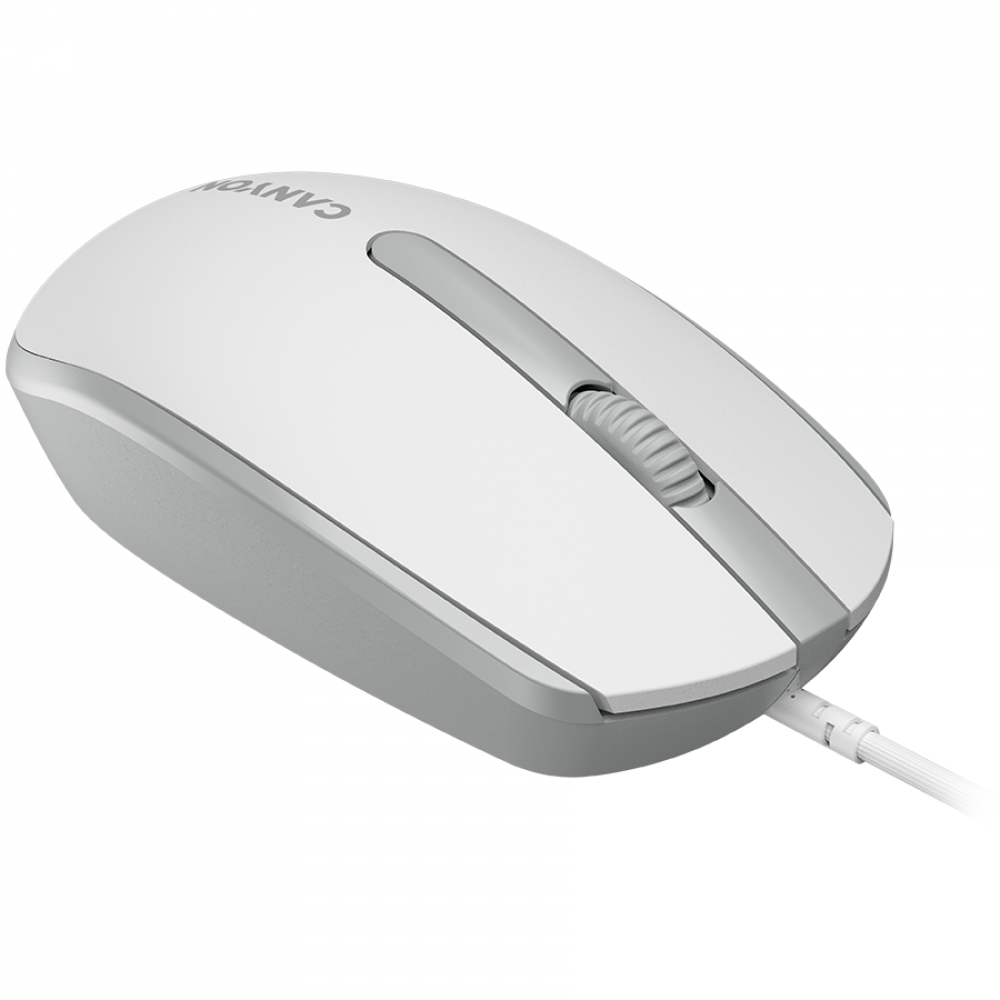 Canyon M-10 Wired Ergonomic Mouse, 1000 DPI, White-Grey