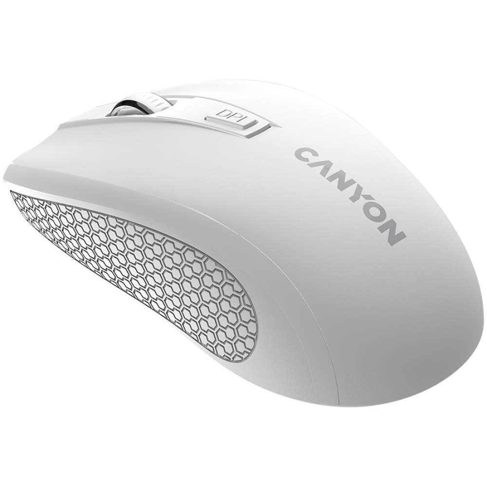 Mysz bezprzewodowa 2.4GHz ergonomiczna Canyon MW 7 biała